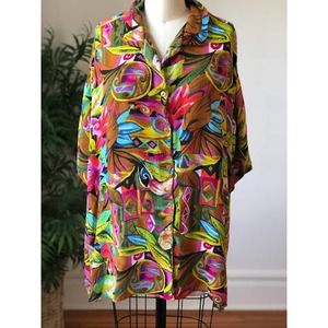 Y2K Take Two Abstract Blouse (3X)